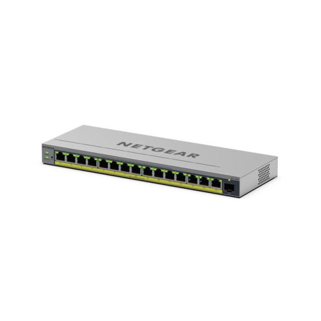 NETGEAR - GS116EP Gestionado L2/L3 Gigabit Ethernet (10/100/1000) Energía sobre Ethernet (PoE) Gris
