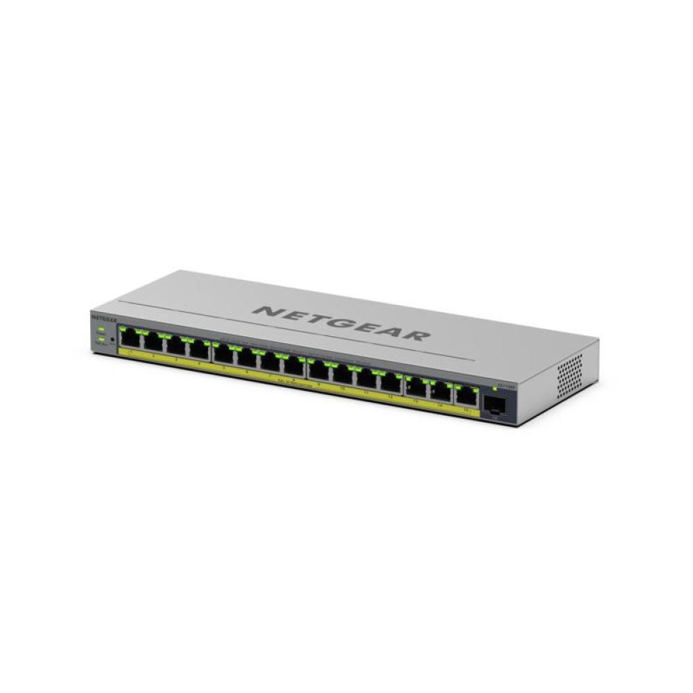 NETGEAR - GS116EP Gestionado L2/L3 Gigabit Ethernet (10/100/1000) Energía sobre Ethernet (PoE) Gris