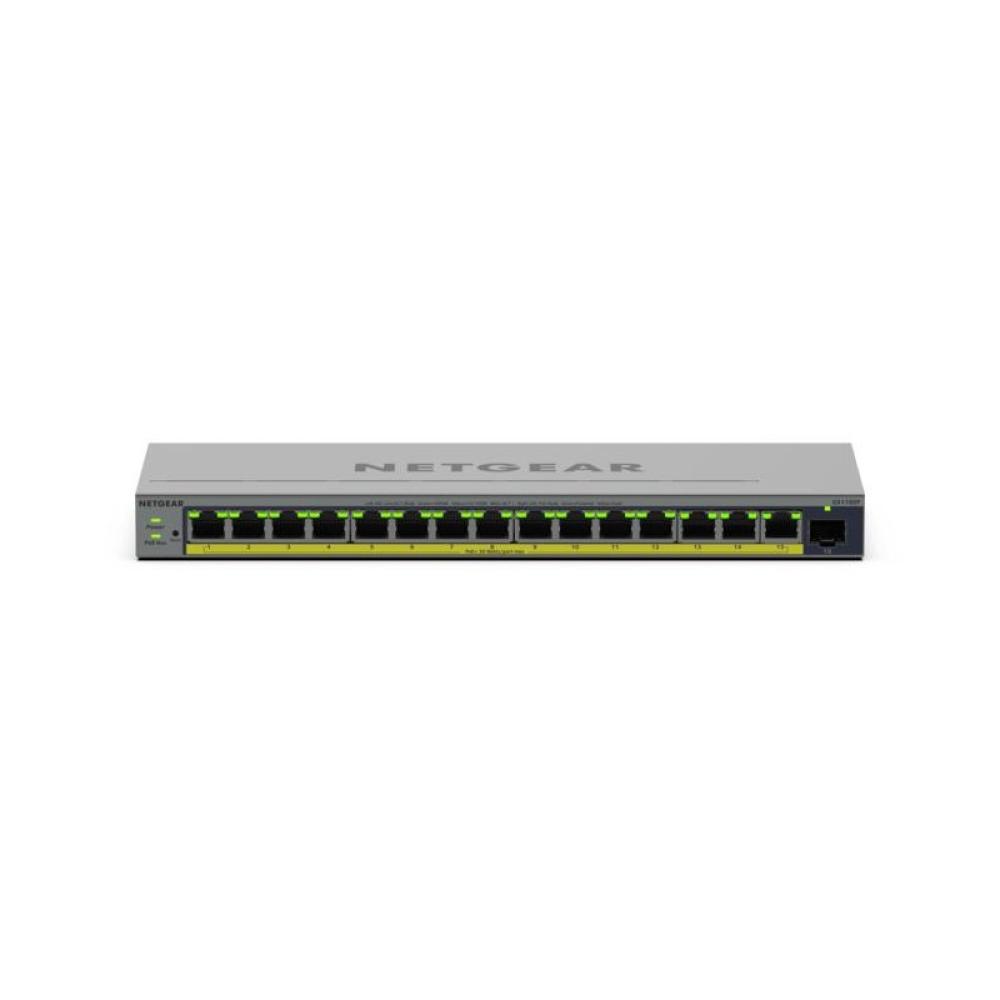 NETGEAR - GS116EP Gestionado L2/L3 Gigabit Ethernet (10/100/1000) Energía sobre Ethernet (PoE) Gris