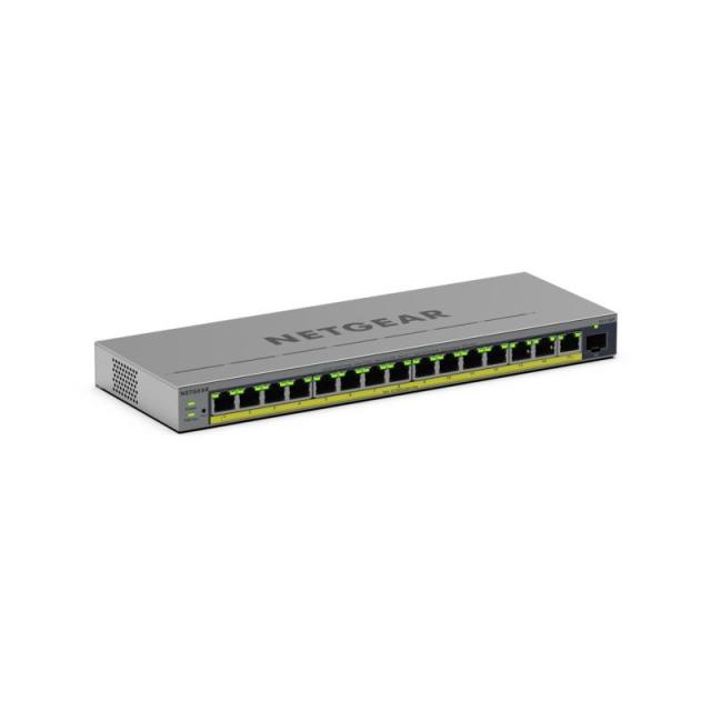 NETGEAR - GS116EP Gestionado L2/L3 Gigabit Ethernet (10/100/1000) Energía sobre Ethernet (PoE) Gris