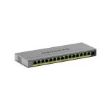 NETGEAR - GS116EP Gestionado L2/L3 Gigabit Ethernet (10/100/1000) Energía sobre Ethernet (PoE) Gris