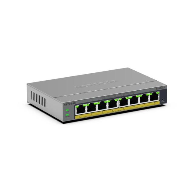 NETGEAR - GS108EP Gestionado L2/L3 Gigabit Ethernet (10/100/1000) Gris