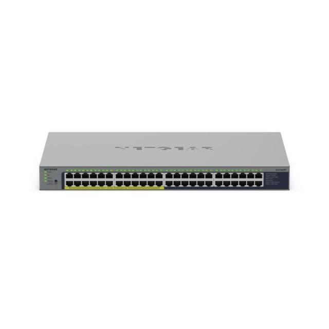 NETGEAR - GS748PP No administrado Gigabit Ethernet (10/100/1000) Energía sobre Ethernet (PoE) Gris