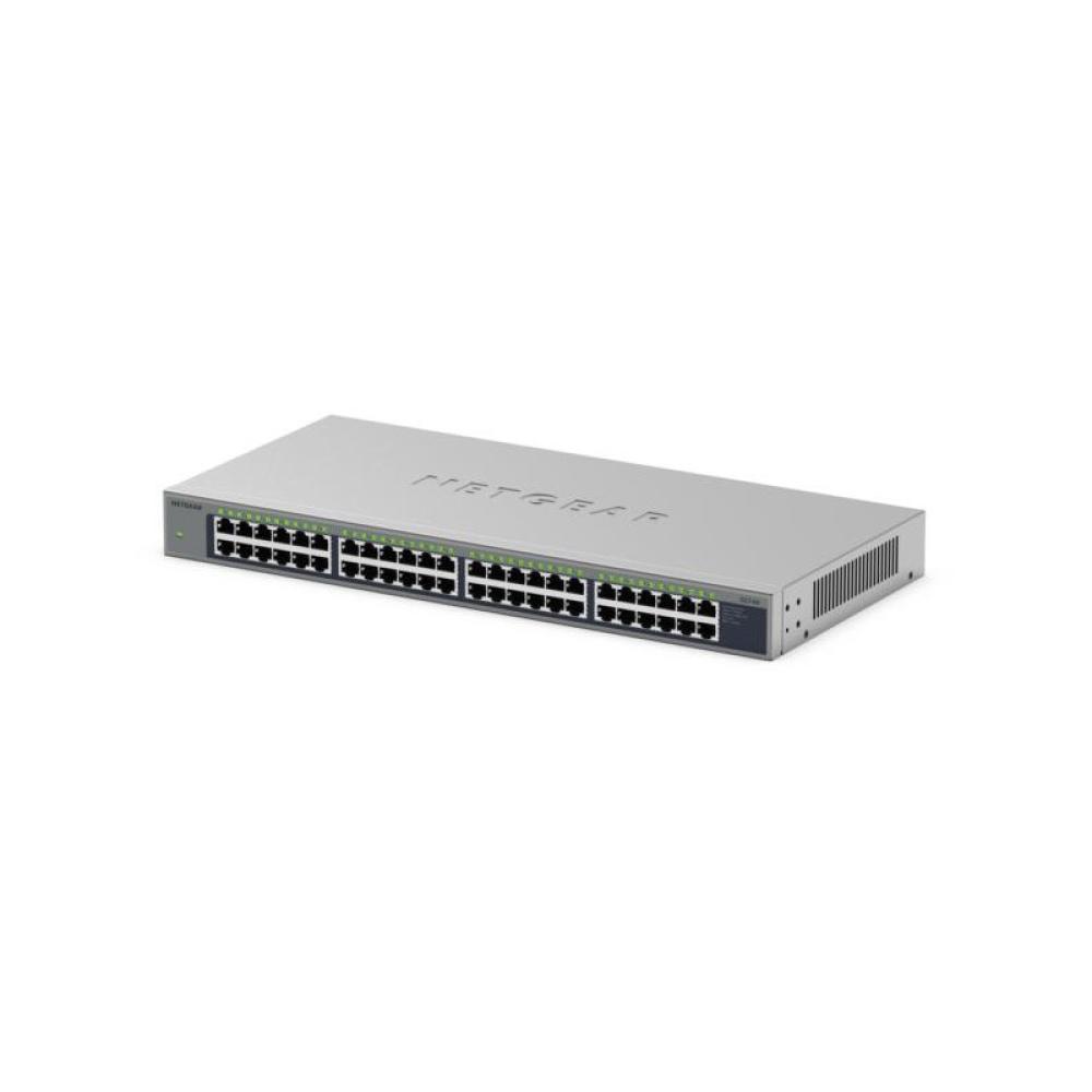 NETGEAR - GS748 No administrado Gigabit Ethernet (10/100/1000) Gris