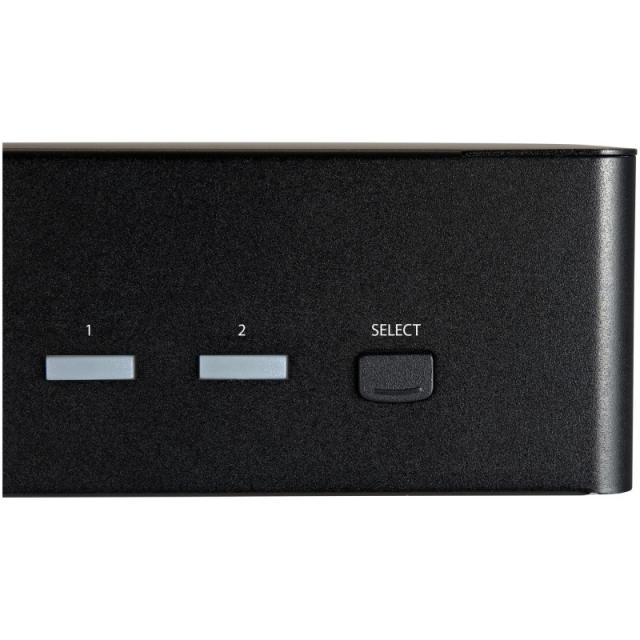 StarTech.com - Switch Conmutador KVM de 2 Puertos HDMI 2.0 4K para 2 Monitores - Vídeo de 4K y 60Hz Ultra HD - HDR - Hub Ladrón