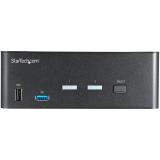 StarTech.com - Switch Conmutador KVM de 2 Puertos HDMI 2.0 4K para 2 Monitores - Vídeo de 4K y 60Hz Ultra HD - HDR - Hub Ladrón