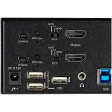 StarTech.com - Switch Conmutador KVM de 2 Puertos HDMI 2.0 4K para 2 Monitores - Vídeo de 4K y 60Hz Ultra HD - HDR - Hub Ladrón