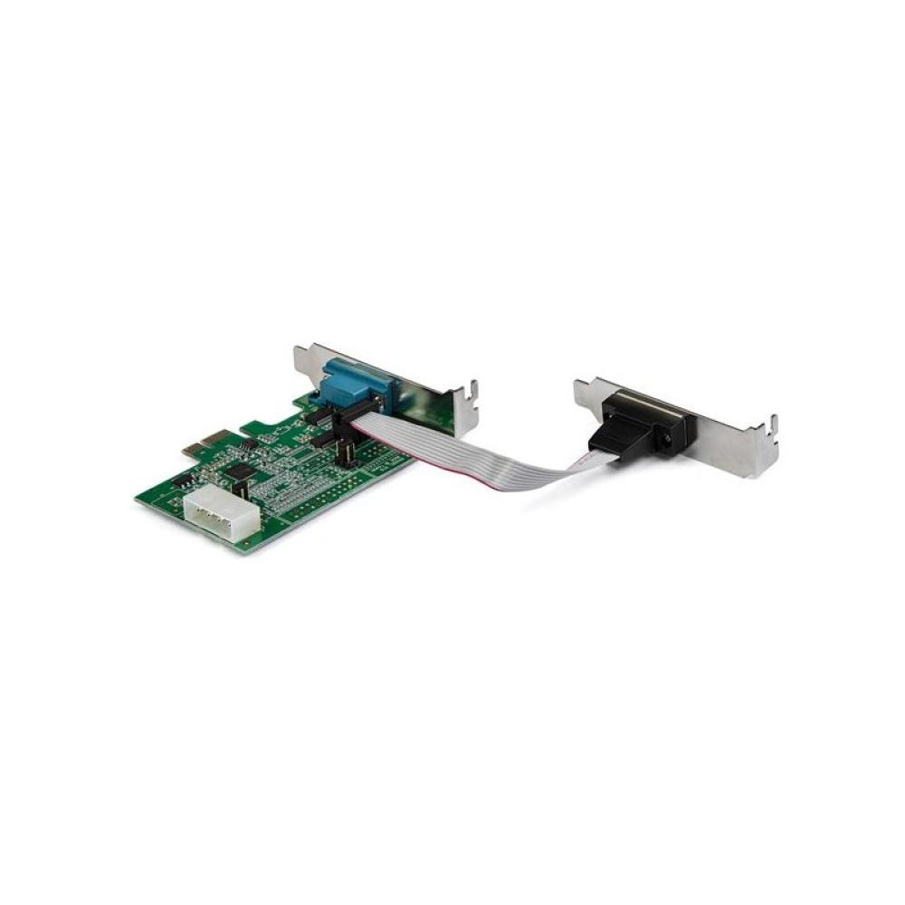 StarTech.com - Tarjeta Adaptadora Serie PCI Express RS232 de 2 Puertos - Tarjeta Controladora Serie PCIe RS232 - PCIe a Serie DB