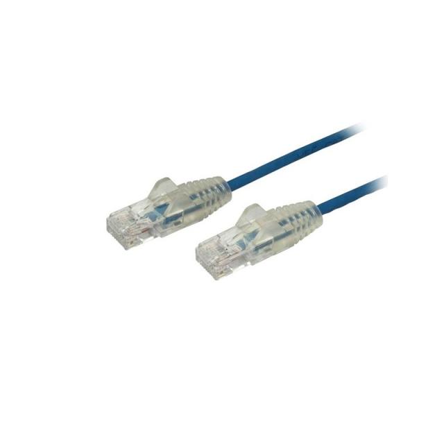 StarTech.com - Cable Cat6 de 3m - Delgado - con Conectores RJ45 sin Enganches - Azul