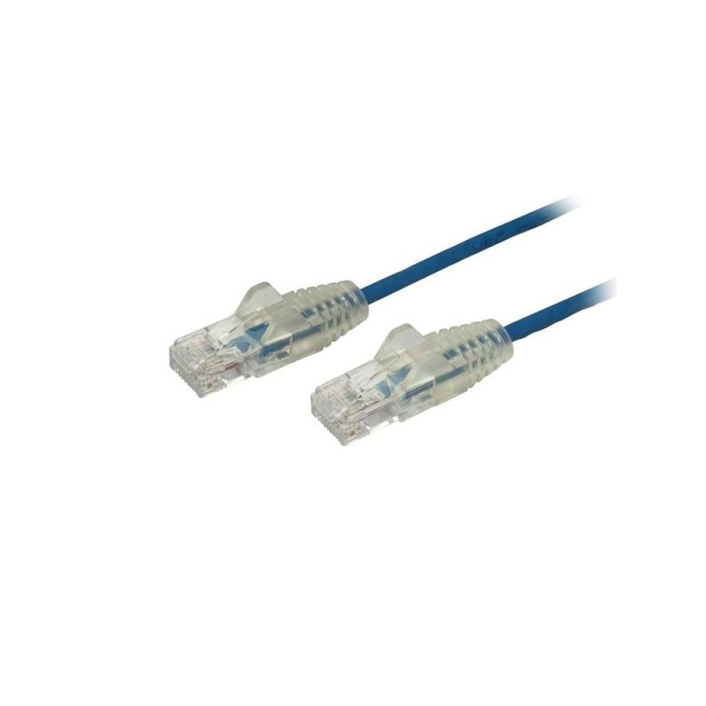 StarTech.com - Cable Cat6 de 3m - Delgado - con Conectores RJ45 sin Enganches - Azul
