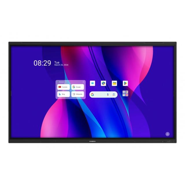 Synetech - Taurus Panel plano interactivo 165,1 cm (65") LCD Wifi 450 cd / m² 4K Ultra HD Negro Pantalla táctil Procesador incor