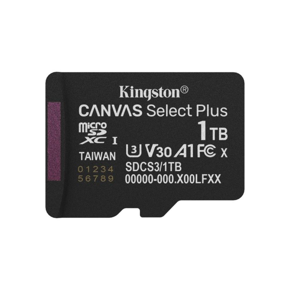 Kingston Technology - 1TB microSDXC Canvas Select Plus Gen3 150MB/s A1 (Incluye adaptador de SD)