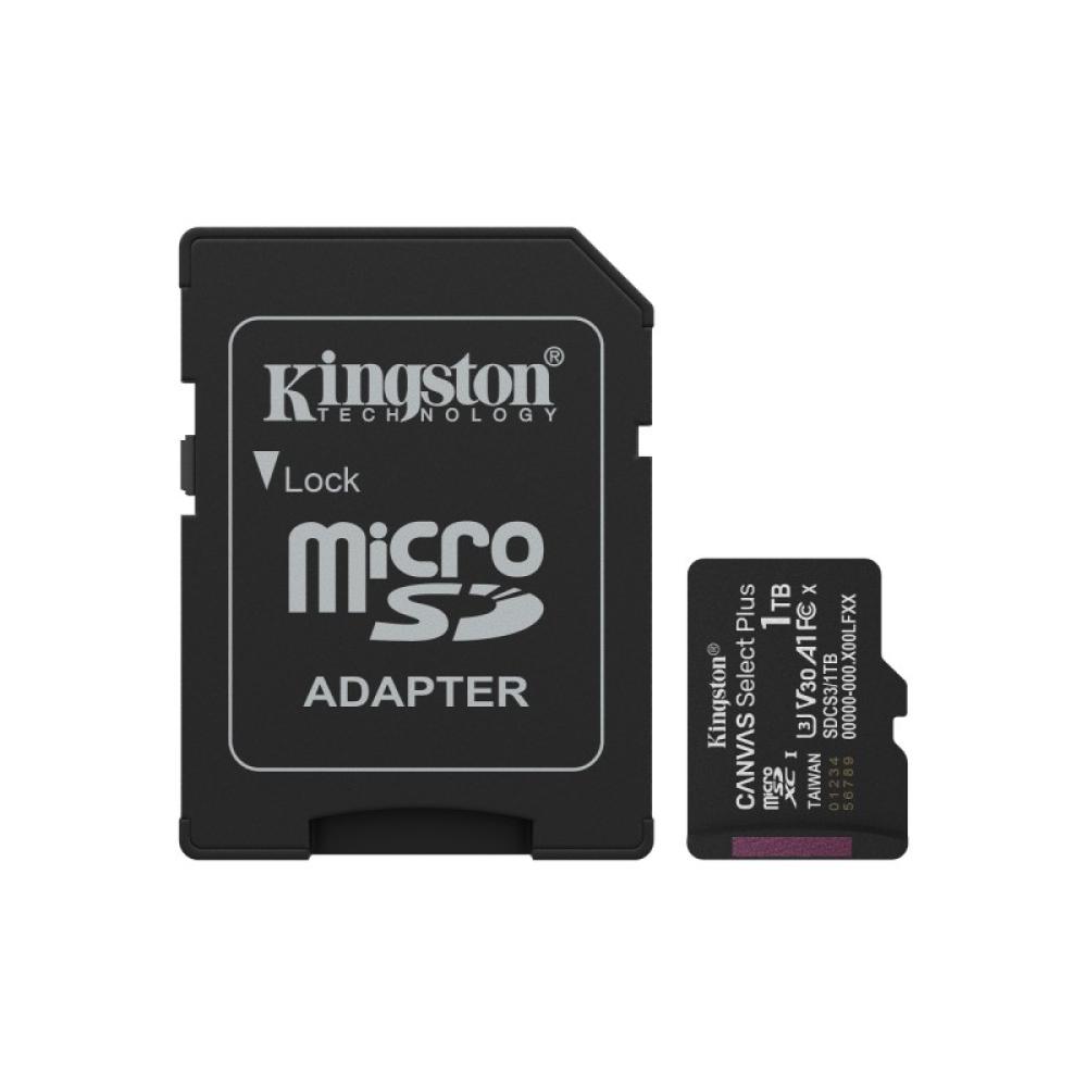 Kingston Technology - 1TB microSDXC Canvas Select Plus Gen3 150MB/s A1 (Incluye adaptador de SD)
