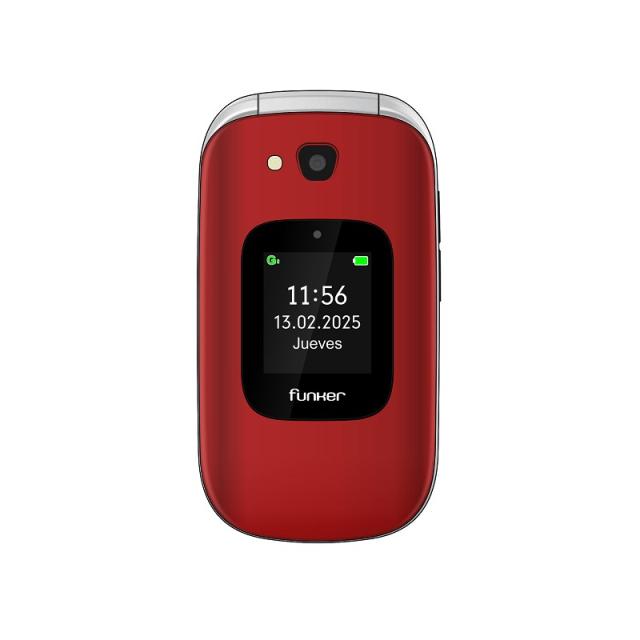 Funker - E350 Max Audio 3 Plus 4G – Teléfono con tapa – Rojo