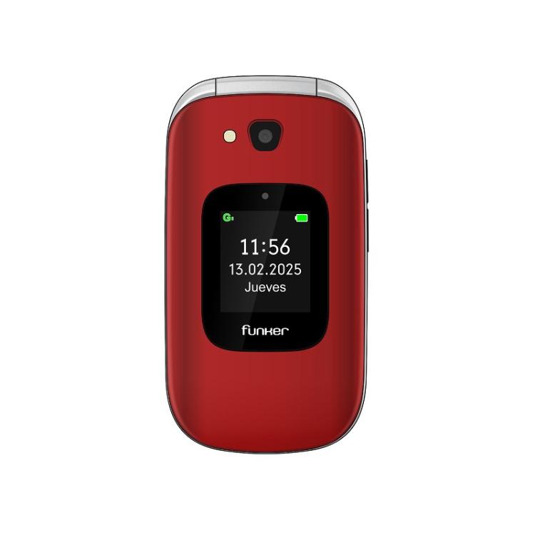 Funker - E350 Max Audio 3 Plus 4G – Teléfono con tapa – Rojo