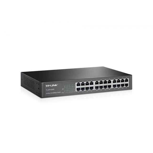 TP-Link - TL-SF1024D No administrado Fast Ethernet (10/100) 1U Negro