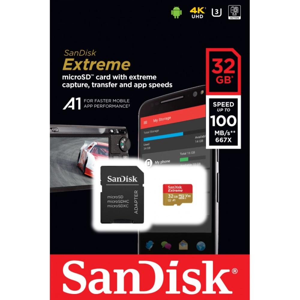 SanDisk - Extreme 32 GB MicroSDHC UHS-I Clase 10