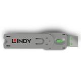 Lindy - 40621 bloqueador de puerto Llave de bloqueador de puerto USB tipo A Verde Acrilonitrilo butadieno estireno (ABS) 1 pieza