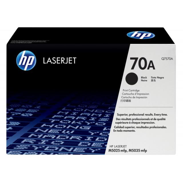 HP - Cartucho de tóner original LaserJet 70A negro