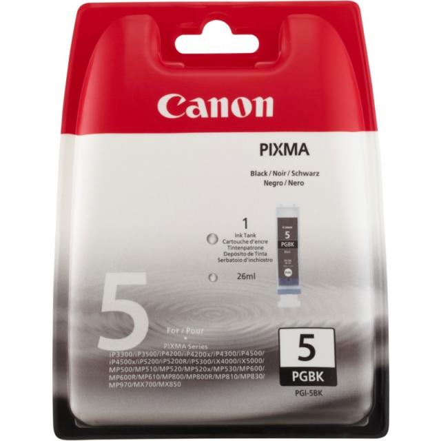 Canon - PGI-5BK cartucho de tinta 1 pieza(s) Original Rendimiento estándar Negro