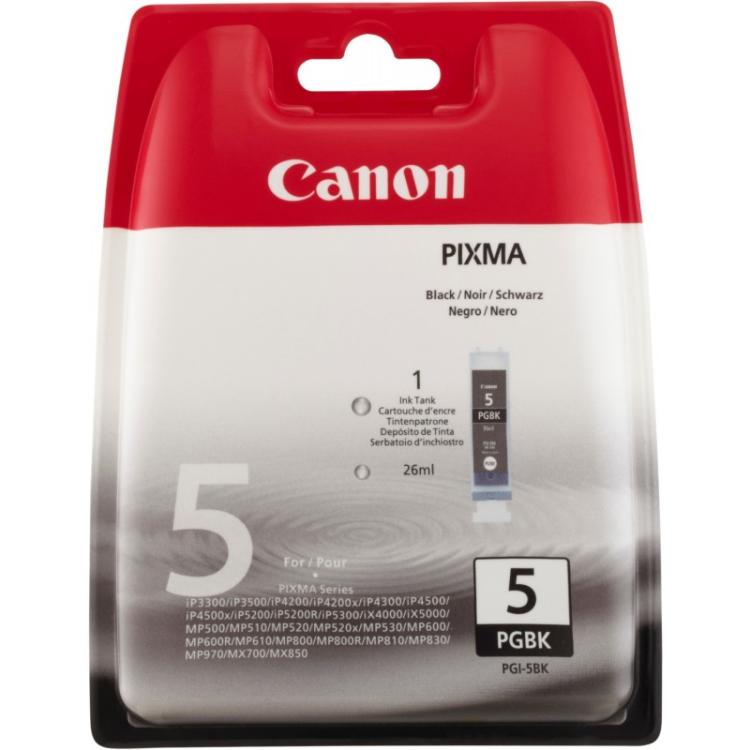 Canon - PGI-5BK cartucho de tinta 1 pieza(s) Original Rendimiento estándar Negro