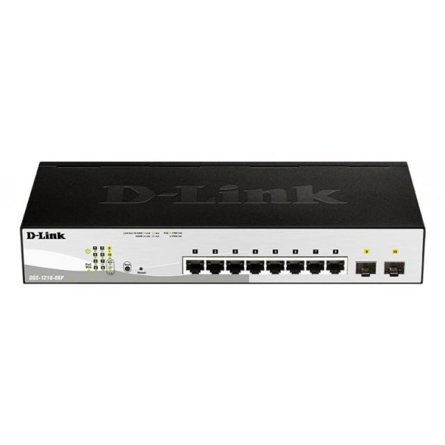 D-Link - DGS-1210-08P switch Gestionado L2/L3 Gigabit Ethernet (10/100/1000) Energía sobre Ethernet (PoE) Negro