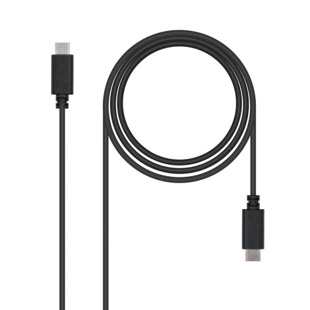 Nanocable - USB 2.0, 1m cable USB USB C Negro