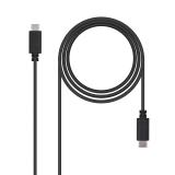 Nanocable - USB 2.0, 1m cable USB USB C Negro