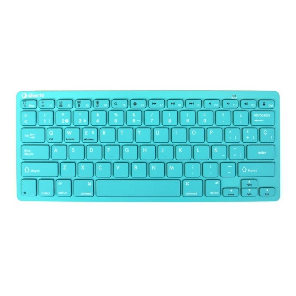 SilverHT - Teclado Wireless Inalámbrico Colors edition Turquesa