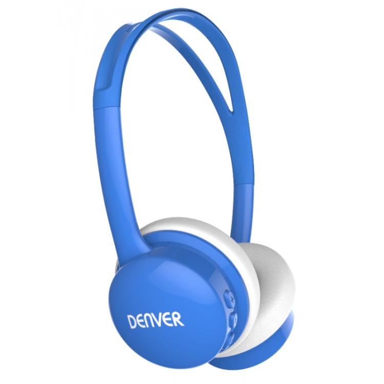 Denver - BTH-150BLUE auricular y casco Auriculares Inalámbrico y alámbrico Diadema Música Micro USB Bluetooth Azul