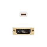 Nanocable - Cable conversor Mini DP a DVI, Mini DP/M - DVI/M, Blanco, 2.0 M