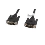 Lanberg - CA-DVID-10CC-0030-BK Dvi-D (24+1Pol) Stecker auf Dvi-D (24+1Pol) Stecker Dual Link Kabel, 3m schwarz cable DVI Negro