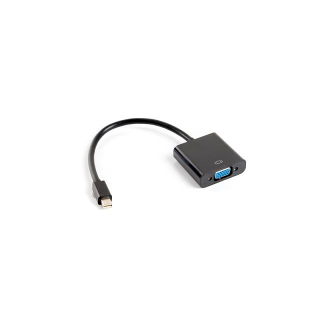 Lanberg - AD-0006-BK adaptador de cable de vídeo 0,2 m VGA (D-Sub) Mini DisplayPort Negro