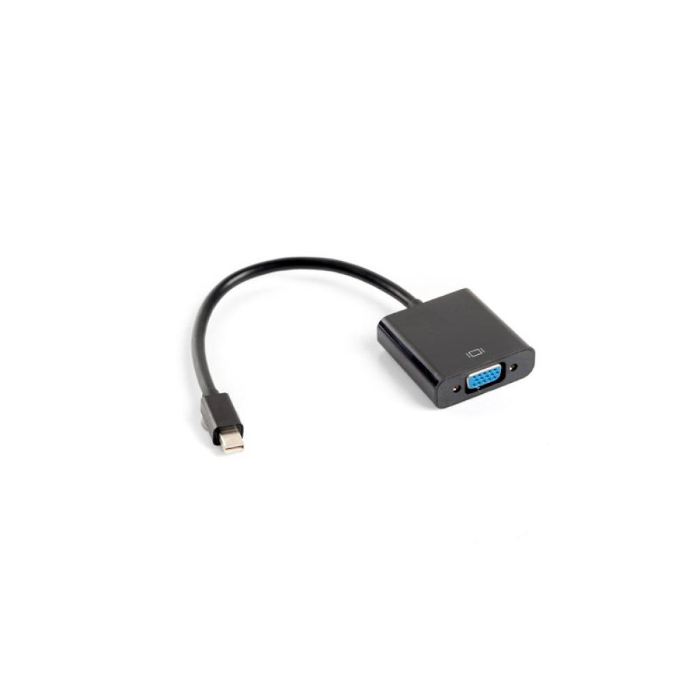 Lanberg - AD-0006-BK adaptador de cable de vídeo 0,2 m VGA (D-Sub) Mini DisplayPort Negro