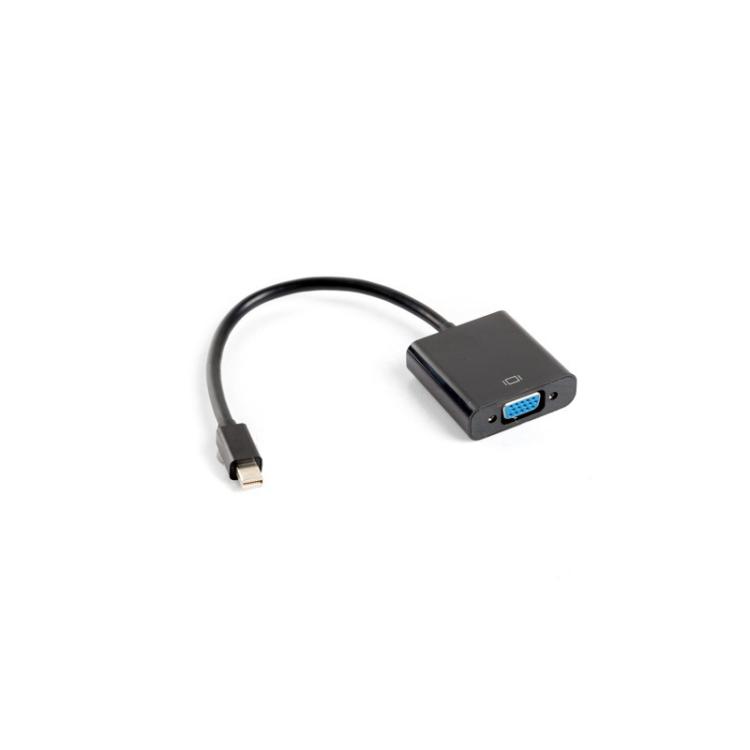 Lanberg - AD-0006-BK adaptador de cable de vídeo 0,2 m VGA (D-Sub) Mini DisplayPort Negro
