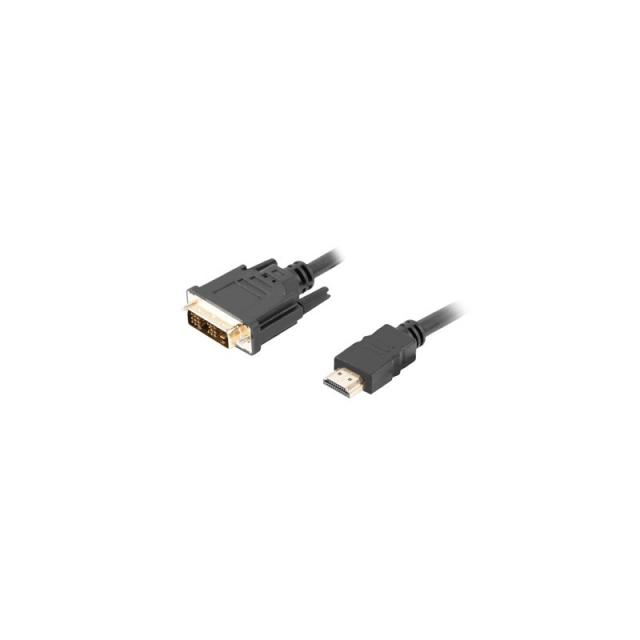 Lanberg - CA-HDDV-10CC-0018-BK adaptador de cable de vídeo 1,8 m HDMI tipo A (Estándar) DVI-D Negro