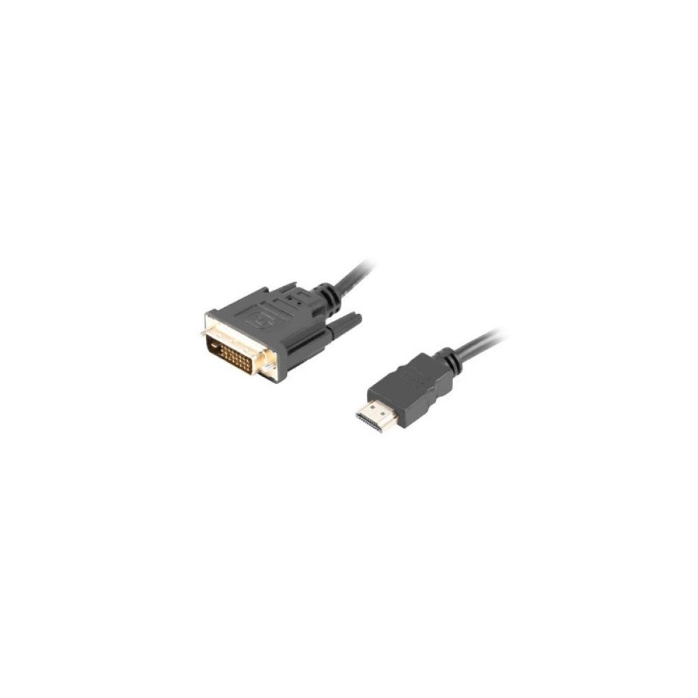 Lanberg - CA-HDDV-20CU-0030-BK adaptador de cable de vídeo 3 m HDMI tipo A (Estándar) DVI-D Negro