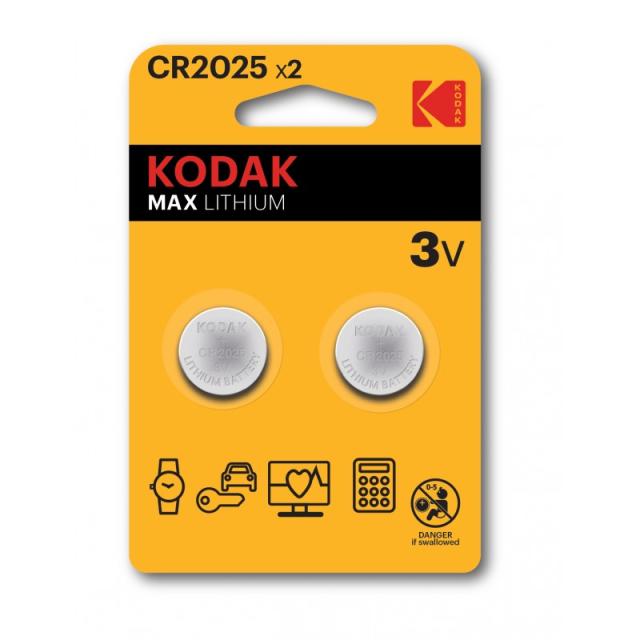 Kodak - CR2025 Batería de un solo uso Litio