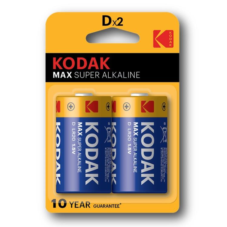 Kodak - Max Super D Batería de un solo uso Alcalino