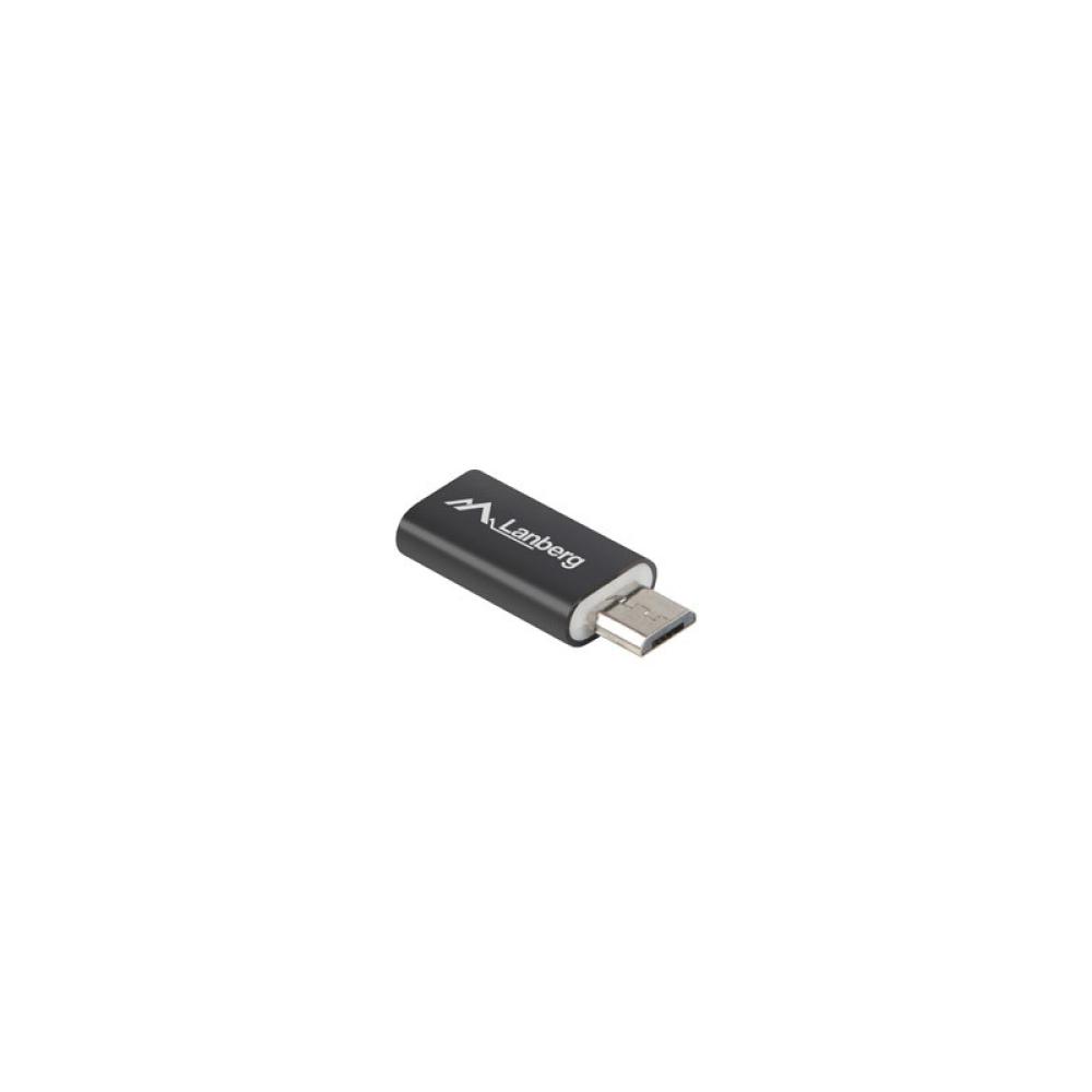 Lanberg - AD-UC-UM-01 cable gender changer Micro-USB 2.0 Type B USB 2.0 Type C Negro