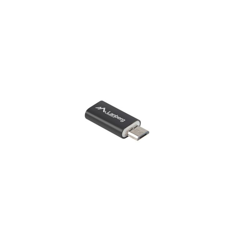 Lanberg - AD-UC-UM-01 cable gender changer Micro-USB 2.0 Type B USB 2.0 Type C Negro