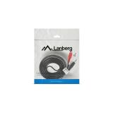 Lanberg - CA-MJRC-10CC-0020-BK cable de audio 2 m 3,5mm RCA Negro, Rojo, Blanco