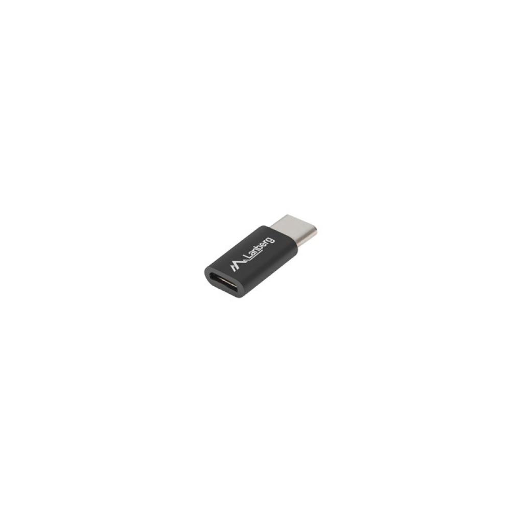 Lanberg - AD-UC-UM-02 cable gender changer USB 2.0 Type C Micro-USB 2.0 Type B Negro