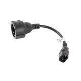 Lanberg - CA-C14E-10CC-0018-BK cable de transmisión Negro 0,18 m C14 acoplador