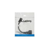 Lanberg - CA-C14E-10CC-0018-BK cable de transmisión Negro 0,18 m C14 acoplador