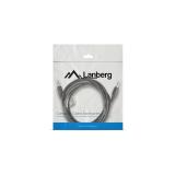 Lanberg - CA-MJMJ-10CC-0020-BK cable de audio 2 m 3,5mm Negro