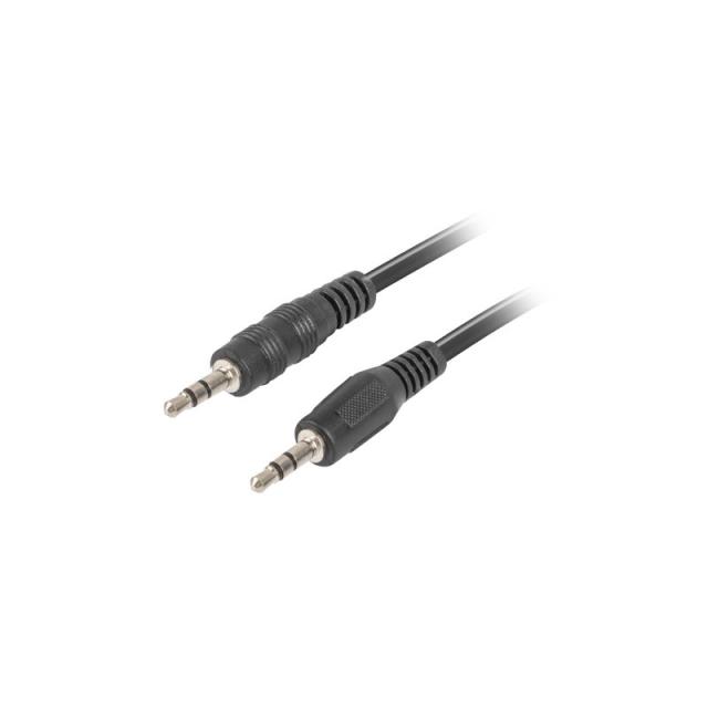 Lanberg - CA-MJMJ-10CC-0020-BK cable de audio 2 m 3,5mm Negro