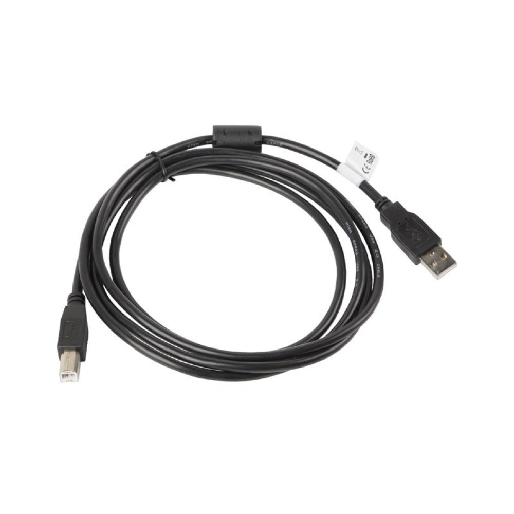 Lanberg - CA-USBA-11CC-0018-BK cable USB USB 2.0 1,8 m USB B Negro