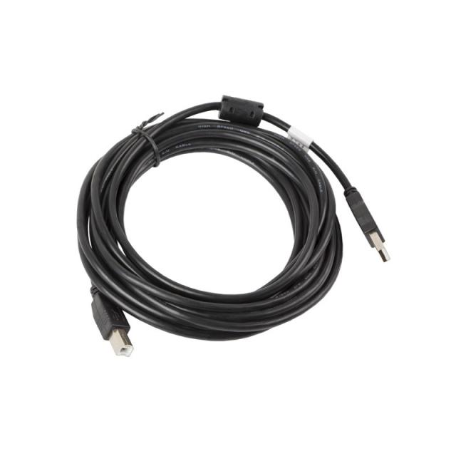 Lanberg - CA-USBA-11CC-0050-BK cable USB USB 2.0 5 m USB B Negro