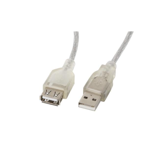 Lanberg - CA-USBE-12CC-0018-TR cable USB USB 2.0 1,8 m USB A Transparente